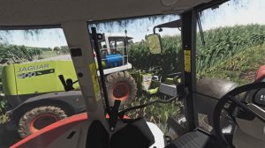 FS25 Etruria. Massey Ferguson 7720 вид из кабины. Уборка силоса.