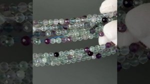 Флюорит яркий шары в огранке 4,3-4,5 мм