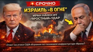 СРОЧНО; Израиль «ПОЛЫХАЕТ» после «ЯРОСТНОЙ» мести Ирана?