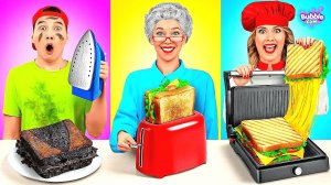 🍔 Кулинарный Челлендж🍕. Я против Бабушки. Эпичная Битва с Едой.