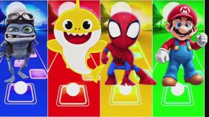 КРЕЙЗИ ФРОГ против БЭБИ ШАРК и ЧЕЛОВЕК-ПАУК против МАРИО! КТО ПОБЕДИТ? 🐸🦈 СУПЕР ГЕРОИ И МУЛЬТЯШКИ