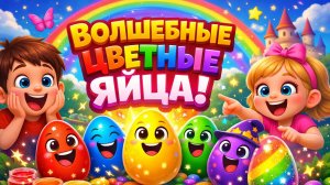 Волшебное приключение с разноцветными яйцами: Изучайте все цвета с супер веселыми яйцами для детей!