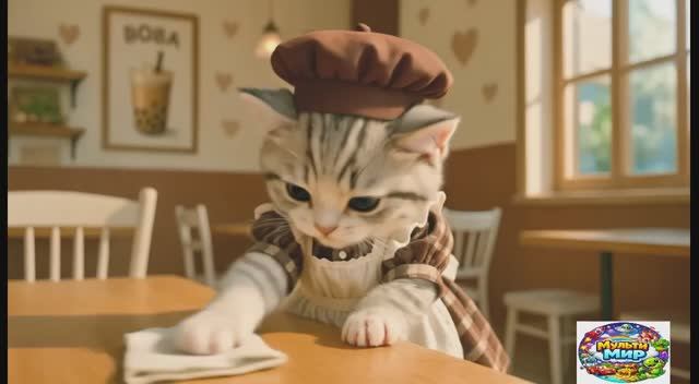 【Трудовой котик Муги】Вот это вид! Один день из жизни Муги на любовании кёё 🐱🍁