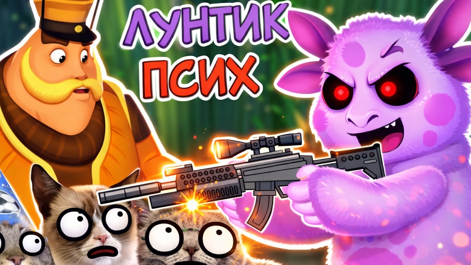 ТРИ КОШАКА: Лунтик Псих 💥 | 8 ЧАСТЬ ( МУЛЬТ Пародия на Три Кота)