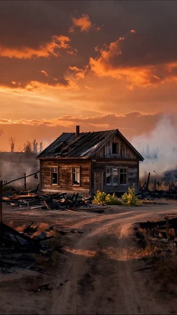 Пепел былого счастья #разруха #сгоревшийгород #потерянныенадежды