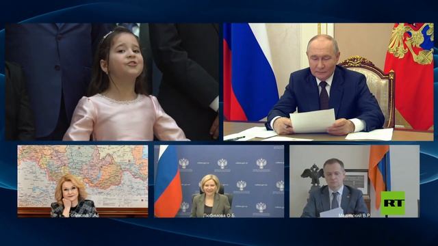 فتاة من داغستان تتلى قصيدة لبوتين عن وحدة شعوب روسيا