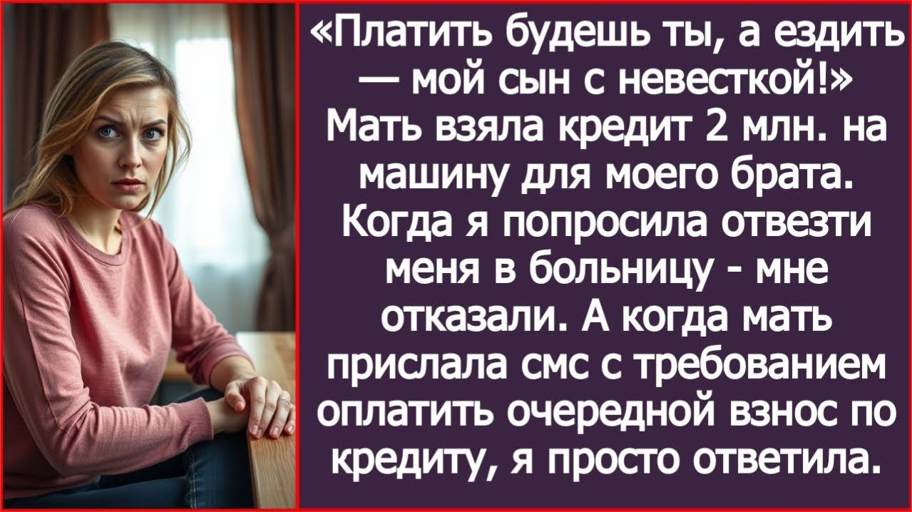 ИСТОРИИ ИЗ ЖИЗНИ|Платить будешь ты, а ездить мой сын с невесткой!|РЕАЛЬНЫЕ ИСТОРИИ|ЖИЗНЕННЫЕ ИСТОРИИ смотреть онлайн