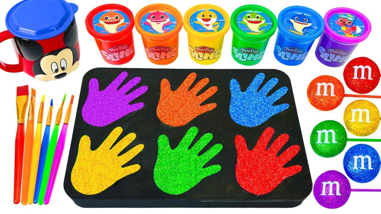 ИГРАЕМ В СЛАЙМЫ ЗАЛИВАЕМ ЦВЕТНЫЕ ЛАДОШКИ АСМР ВИДЕО ДЛЯ ДЕТЕЙ ДЕТСКИЙ КАНАЛ ИГРАЛКИ-ЗАЛИПАЛКИ