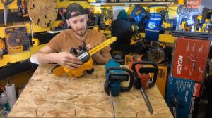 Профессиональные аккумуляторные цепные пилы, интересные обзор и тест DeWALT, Makita, Devon