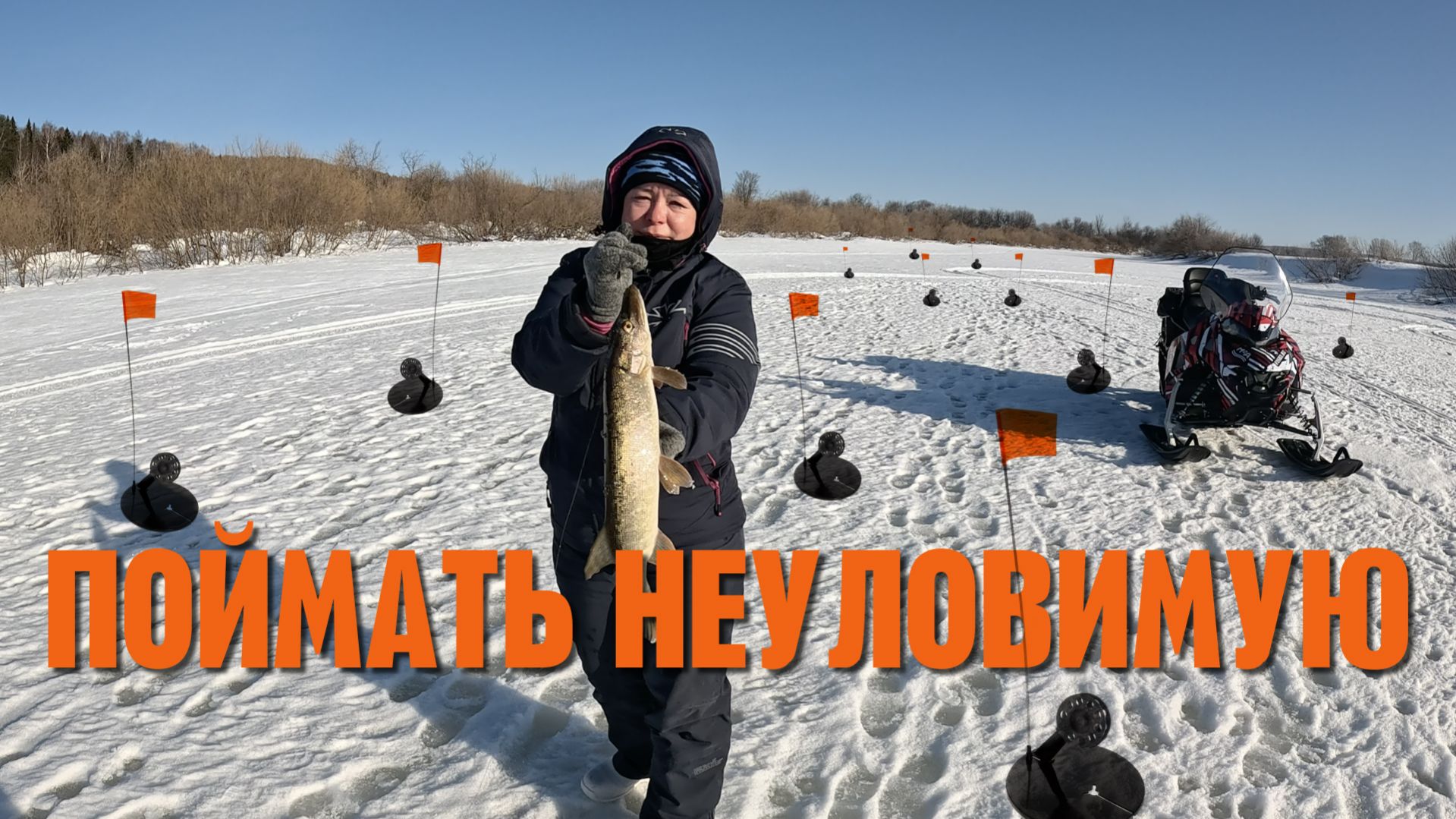 Щука на жерлицы. Щука на живца. Зимняя рыбалка на Вятке.