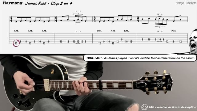 BLACKENED Metallica на Гитаре. Уроки Электрогитары. Ноты и табы Электрогитары Tab Them All