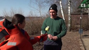 Ярославская журналистка попробовала плавание среди льдин