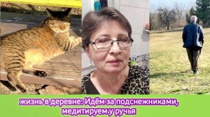 Жизнь в деревне: идём за подснежниками и медитируем у ручья