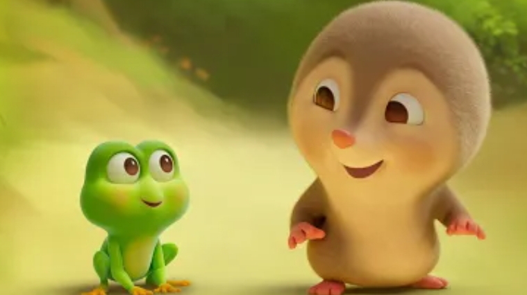 Мультик детям. Лягушка и его друг гуляют в лесу, изучают местность и прыгают. #дети #видеодлядетей