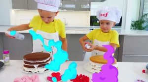 Влад и Ники готовят для мамы