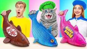 Кулинарный Челлендж Я против Бабушки с Котиком  Потрясающие Кухонные Лайфхаки