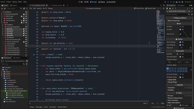 Custom Raycast Vehicle Physics in Godot #5.5 | Multi-Raycast & Performance