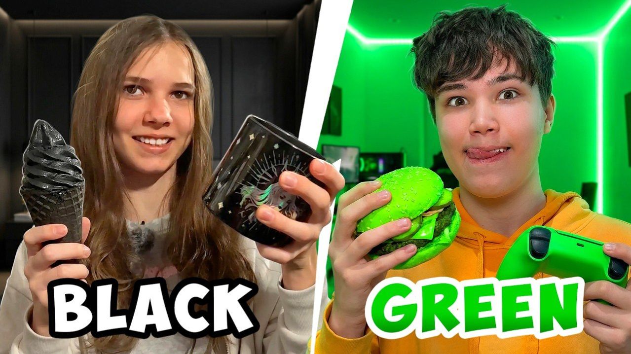 Чёрный Vs Зелёный челлендж