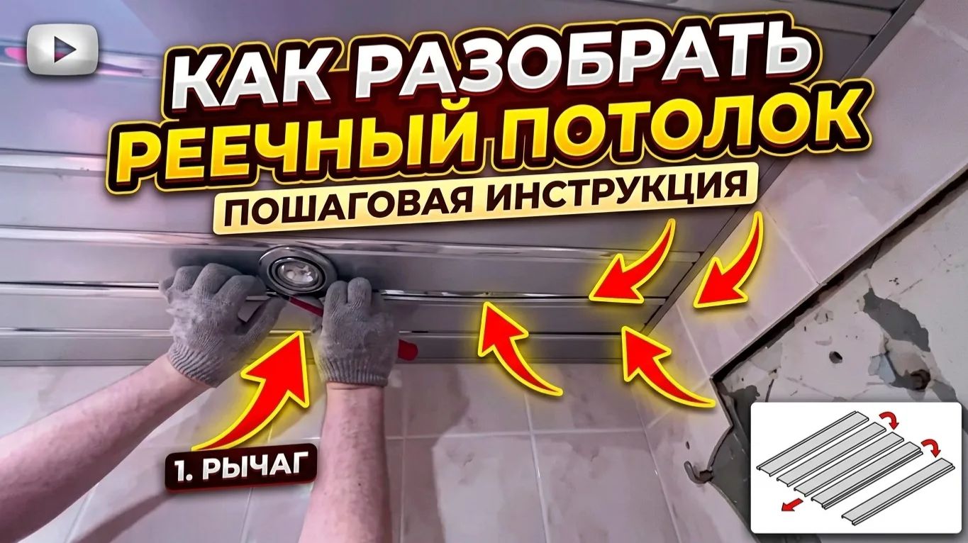 Как Разобрать Реечный Потолок