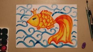 Рисунок ЗОЛОТАЯ РЫБКА! Как нарисовать золотую рыбку?! Поделки своими руками!