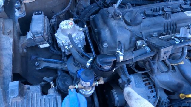 Solaris HS. Заменил фильтр ГБО BRC ALBA! #solaris #solarishs #гбо #газ