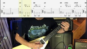 10 КАНОНИЧНЫХ РИФФОВ Metallica на Электрогитаре. Уроки Гитары. Ноты и табы Гитары Guillaume Vrac