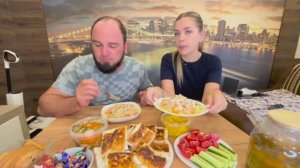 мукбанг СПАГЕТТИ С МОРЕПРОДУКТАМИ/ПАСТА С КРЕВЕТКАМИ/МУКБАНГ РОССИЯ