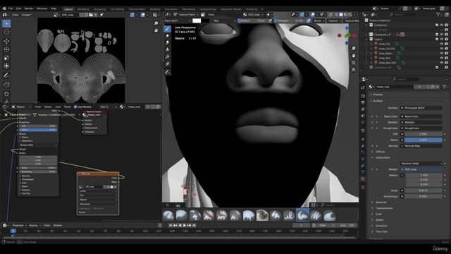 Cyborg Hard Surface Character Creation in Blender (7) 30 - Blender Textures Setup