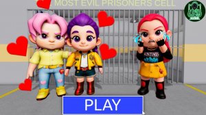 МАЛЫШИ ИЗ K-POP! РУМИ ВЛЮБЛЯЕТСЯ В ТАЙНУ в "ПОБЕГЕ ИЗ ТЮРЬМЫ БАРРИ"! #обби #роблокс