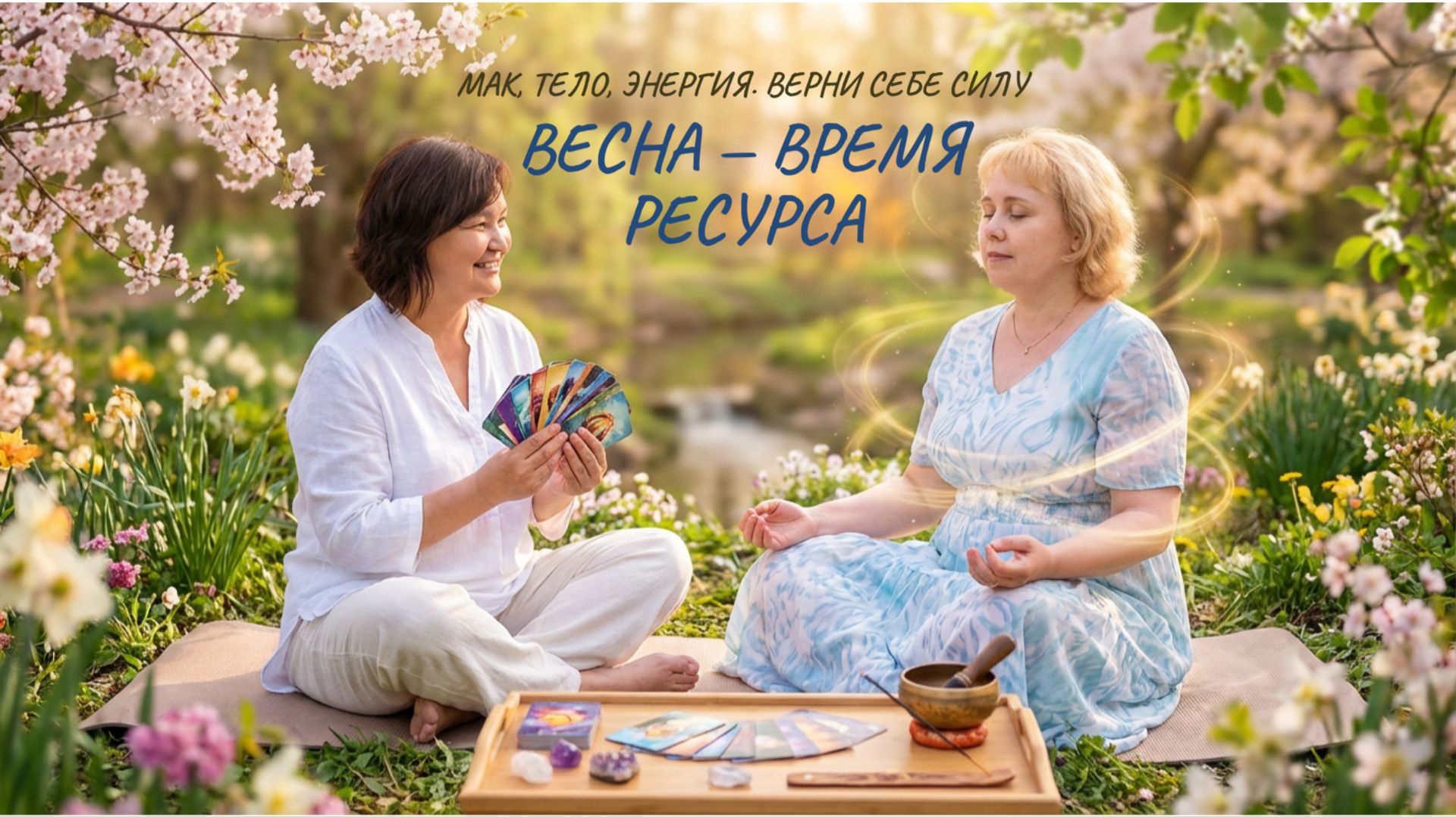 🌸 ОНЛАЙН-ИНТЕНСИВ «ВЕСНА РЕСУРСА»: МАК-карты, телесные и энергетические практики
