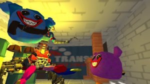 poppy playtime 5 встреча хаги ваги с прототипом в чикен Ган