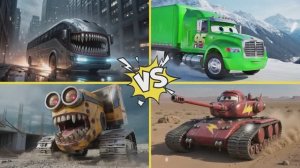 ГРУЗОВИК МАК 🚛 ШКОЛЬНЫЙ АВТОБУС 🚌 МИНЬОН И МОЛНИЯ МАКВИН! 🏆 КТО ПОБЕДИТ? МУЛЬТИК БАТТЛ