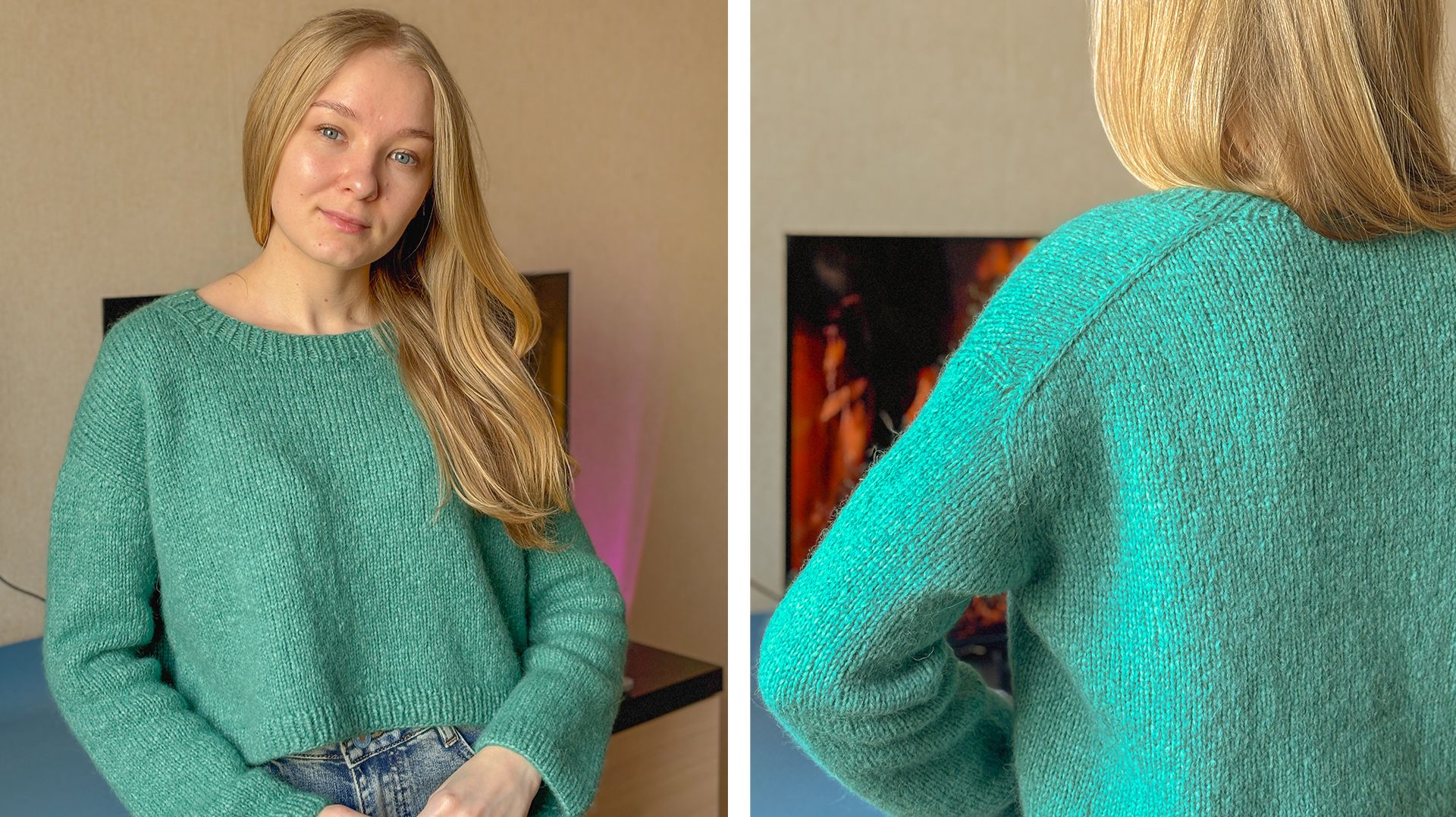 Японское плечо // Джемпер спицами // Мастер-класс