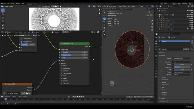 Cyborg Hard Surface Character Creation in Blender (7) 31 - Metahuman Eyes Setup
