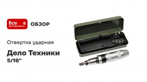 Отвертка ударная Дело Техники с 6 насадками 5/16" SL8.10,12,ЗР2,3,4"ДТ"20 766906