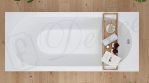 Ванна из литьевого мрамора матовая Delice Bravo 180х75