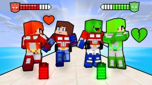 Джей Джей против Майки Трансформеры любят бегать с девочками Оптимус Прайм. Майнкрафт Мультик