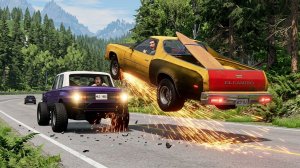 BeamNG Drive - Аварии с высокоскоростным движением автомобилей