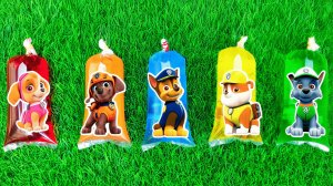 ЛОПАЕМ ПАКЕТЫ С ЦВЕТНОЙ ВОДОЙ! 🌈💦 СПАСАЕМ ЩЕНЯЧИЙ ПАТРУЛЬ! Гонщик, Скай, Маршалл