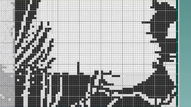 Люлька - (The Cradle) [★★★★] 75х50 чёрно-белый японский кроссворд