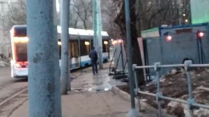 трамваи Витязь и Львёнок на остановке Соболевский проезд.