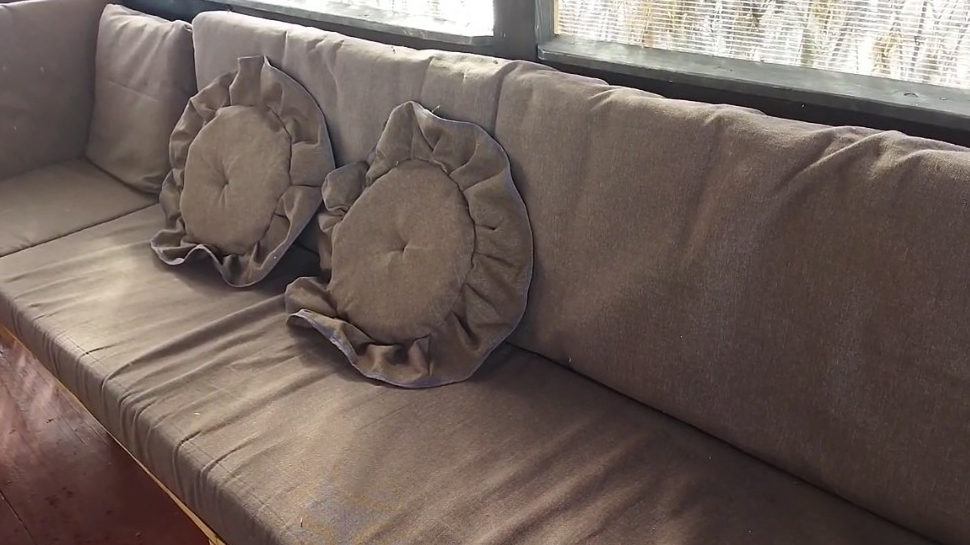 Как сшить круглую подушку-сидушку на стул или в беседку