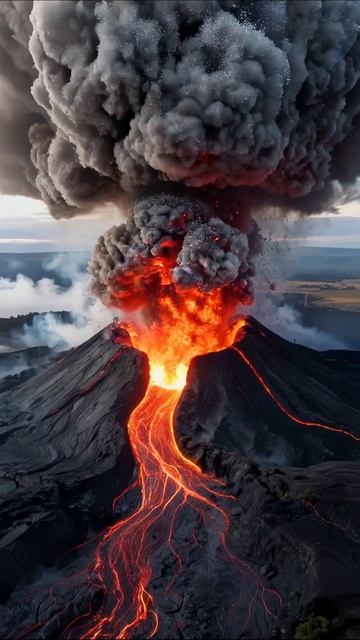 Вулканическое извержение: сила природы #вулкан #природа #извержение