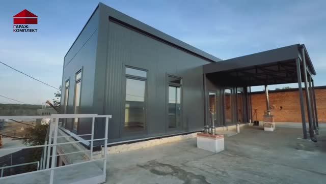 Гараж и навес из сэндвич панелей на крыше | Истра | Гараж комплект 2025