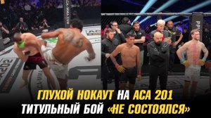 Глухой нокаут на АСА 201 / Титульный бой "не состоялся" / Ильяс Хамзин защити титул чемпиона