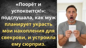 Подслушала план мужа украсть мои деньги | Истории из жизни