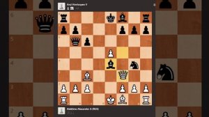 Алехин гениально двинул пешку на е6 на 16 ходу, и через 3 хода соперник сдался