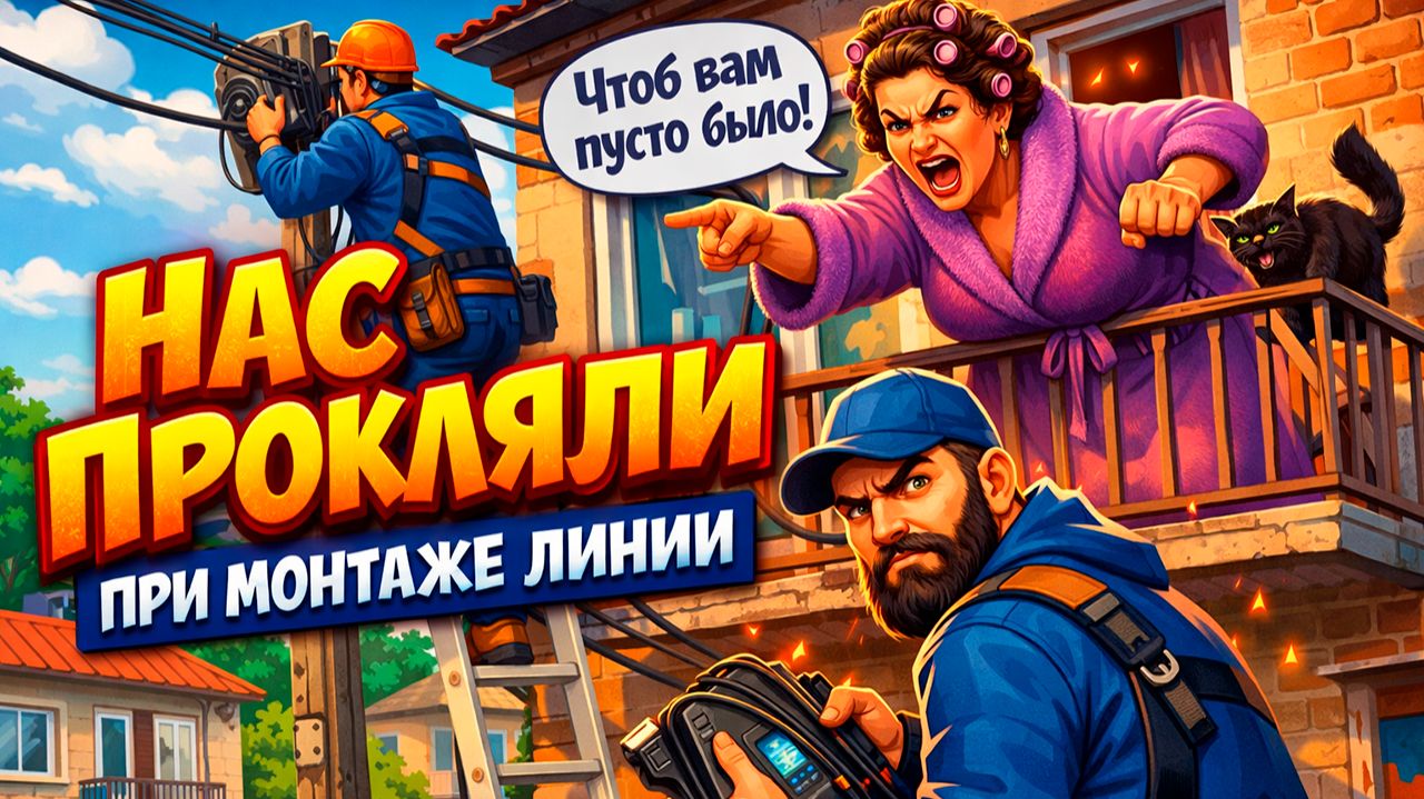 НАС ПРОКЛЯЛИ ПРИ МОНТАЖЕ ЛИНИИ ОПТОВОЛОКНА!