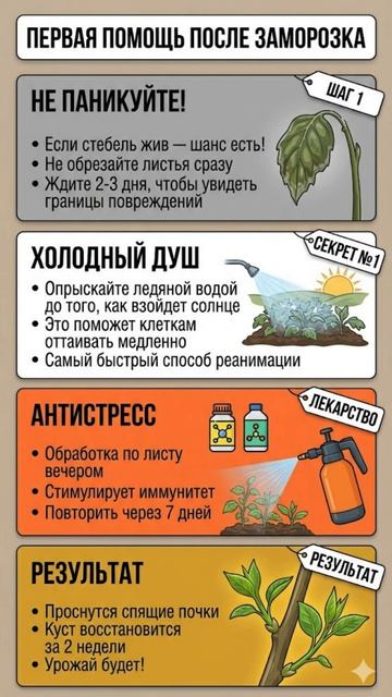 Реанимация Если рассада все-таки подмерзла