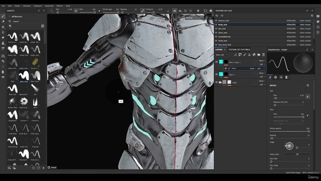 Cyborg Hard Surface Character Creation in Blender (7) 23 - Glow Up Details